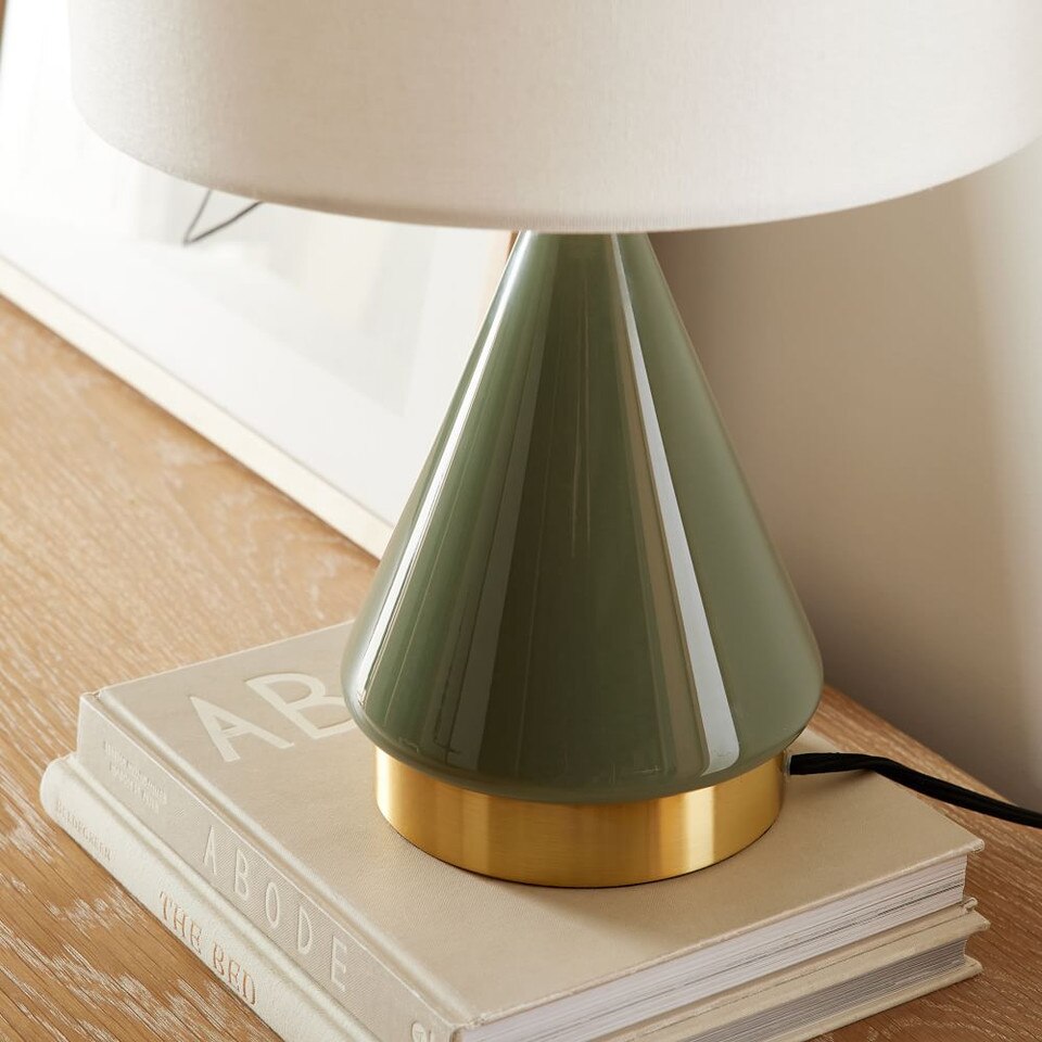 Metalised Glass USB Table Lamp (50 cm) West Elm UK